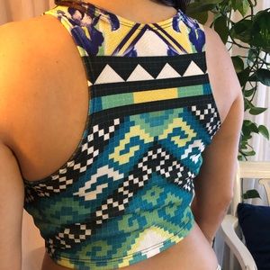 5/$25 🦋SOLD🦋Aztec print butterfly crop top